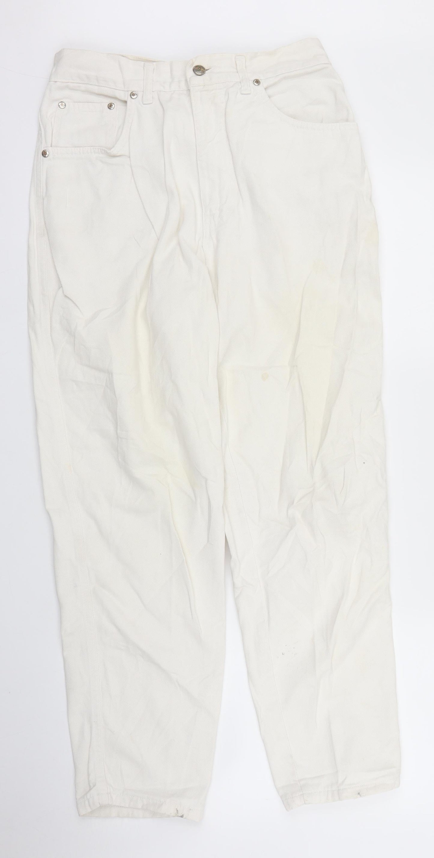 Jacky-O Womens White  Denim Mom Jeans Size 28 in L28 in