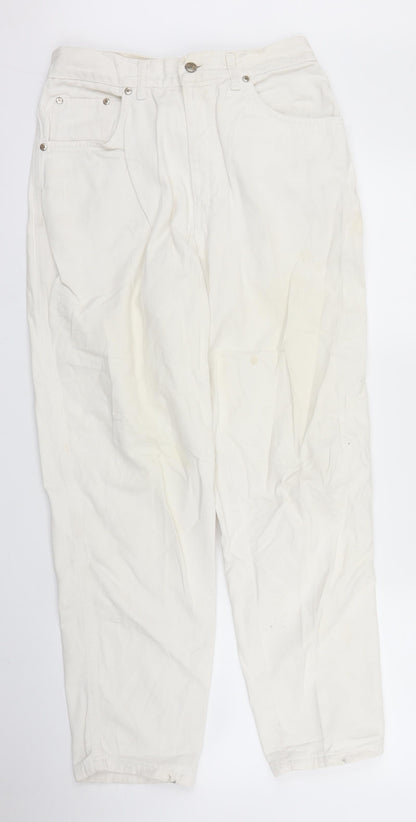 Jacky-O Womens White  Denim Mom Jeans Size 28 in L28 in
