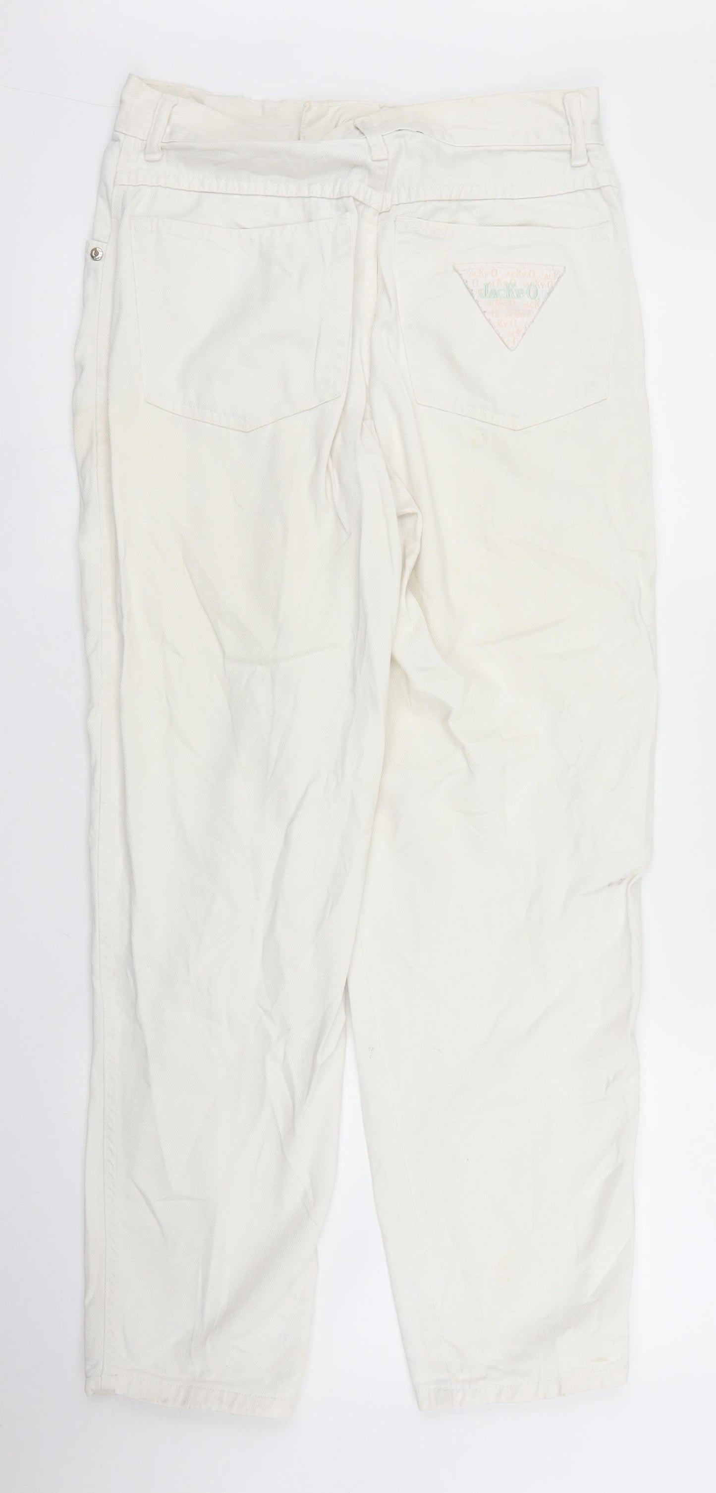 Jacky-O Womens White  Denim Mom Jeans Size 28 in L28 in