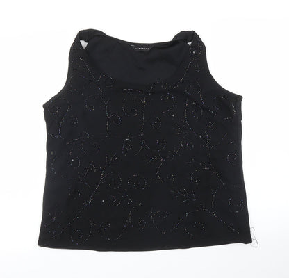 Womens UK Size L Wardrobe Black Basic Blouse