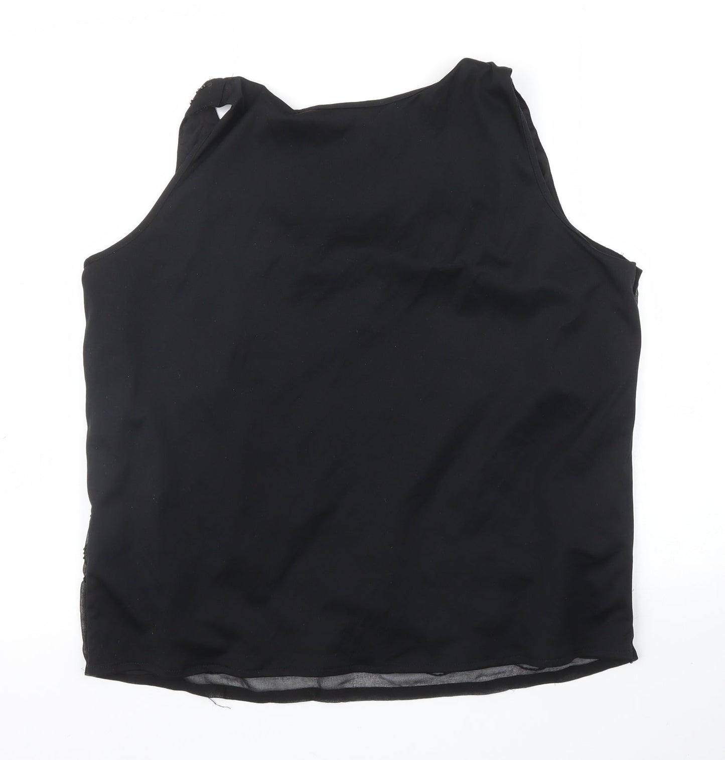 Womens UK Size L Wardrobe Black Basic Blouse