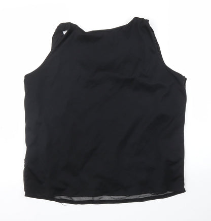 Womens UK Size L Wardrobe Black Basic Blouse