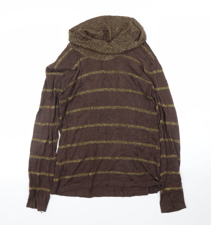 Womens UK Size S Preworn Brown Pullover Jumper