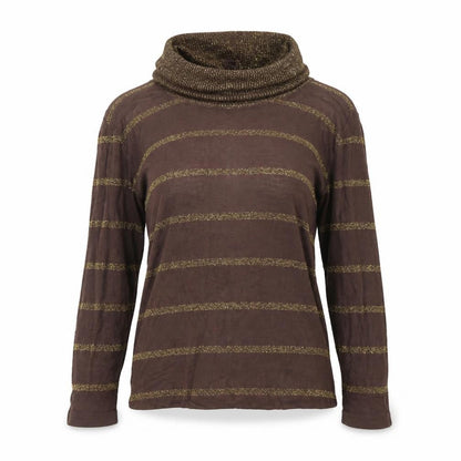 Womens UK Size S Preworn Brown Pullover Jumper