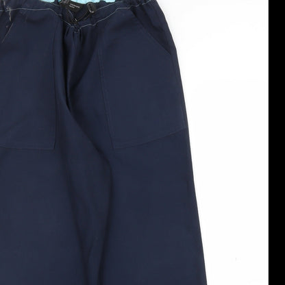 Womens UK Size 14 Dorothy Perkins Regular Fit Capri Blue Trousers