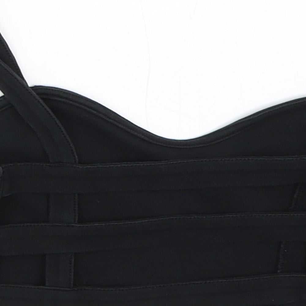 Womens UK Size XS H&M Black Cropped Tank