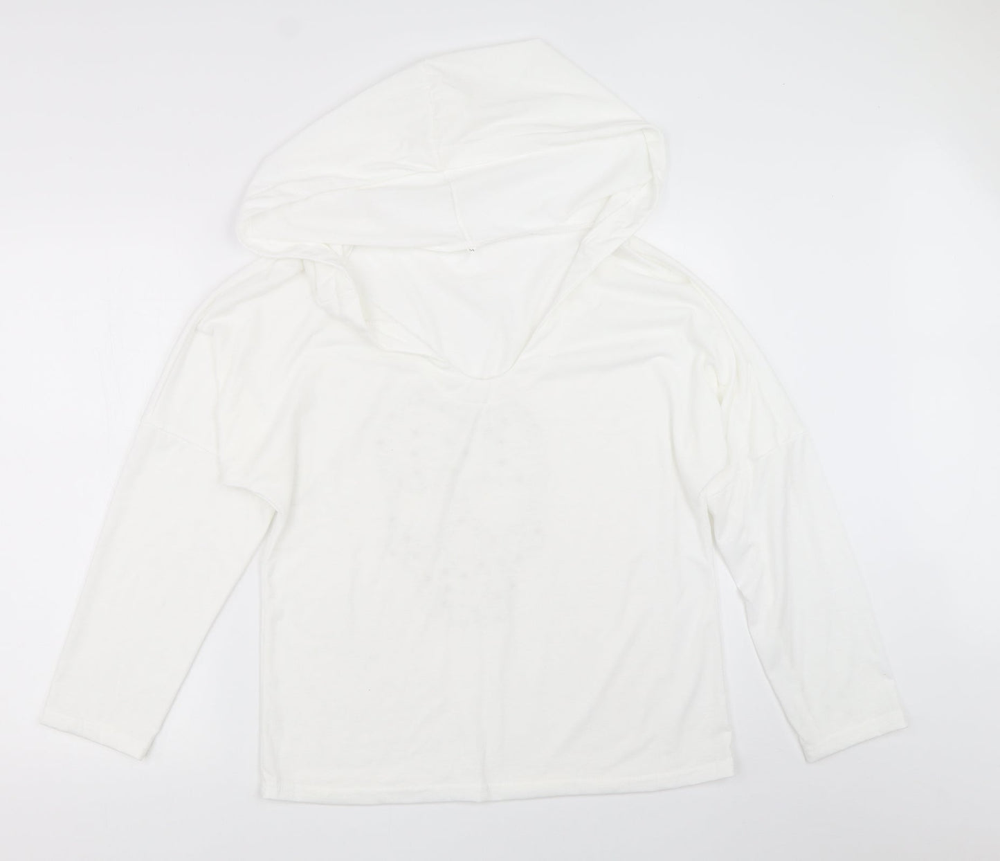 Womens UK Size M Preworn White Basic T-Shirt