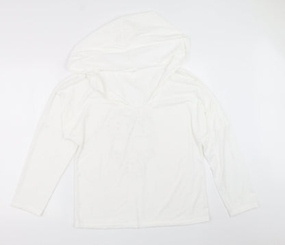 Womens UK Size M Preworn White Basic T-Shirt