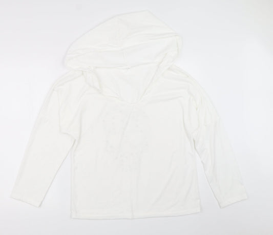 Womens UK Size M Preworn White Basic T-Shirt