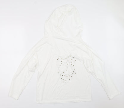 Womens UK Size M Preworn White Basic T-Shirt