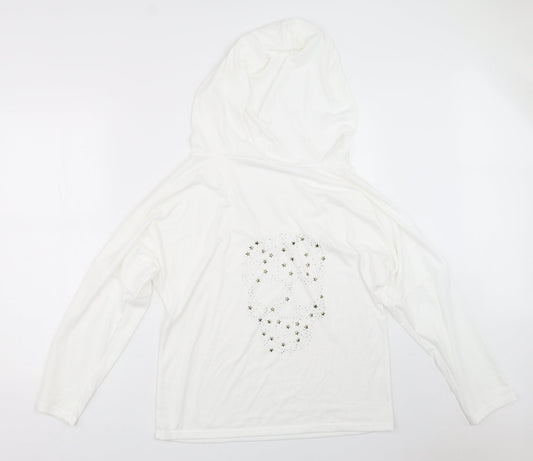 Womens UK Size M Preworn White Basic T-Shirt
