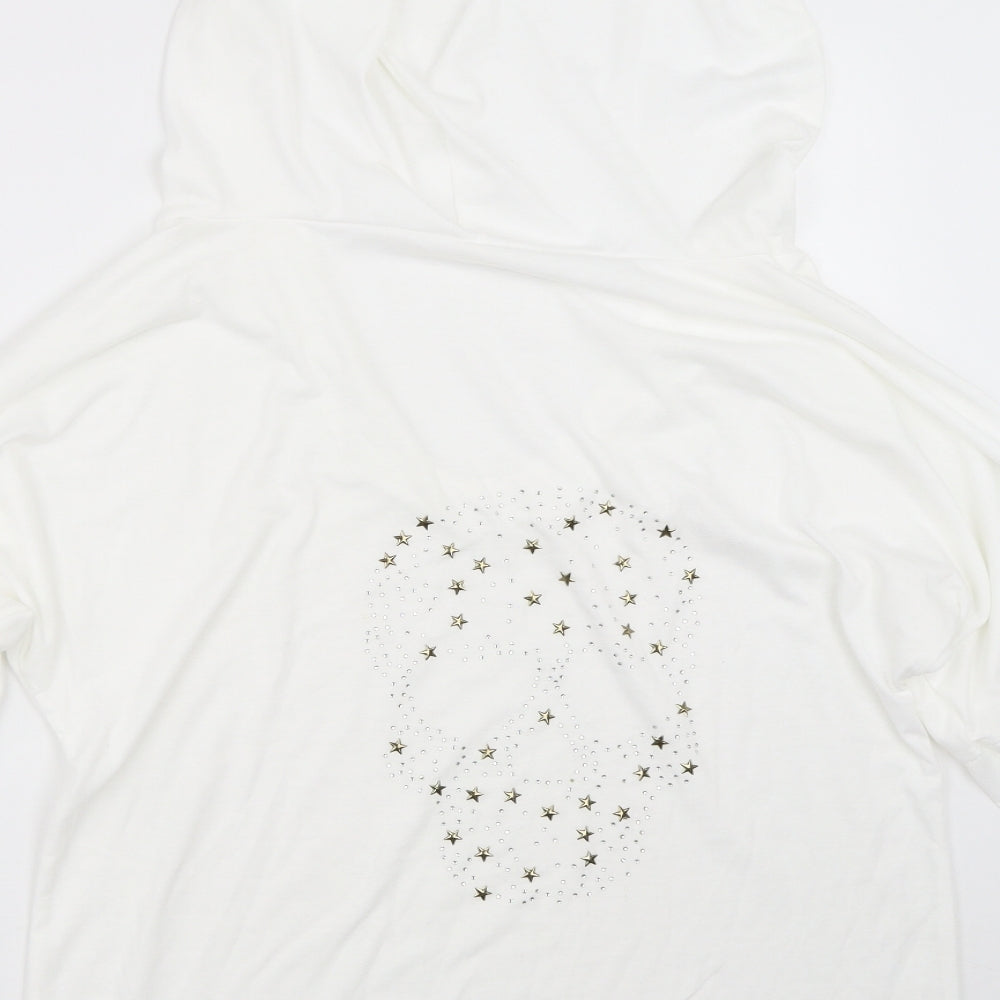 Womens UK Size M Preworn White Basic T-Shirt