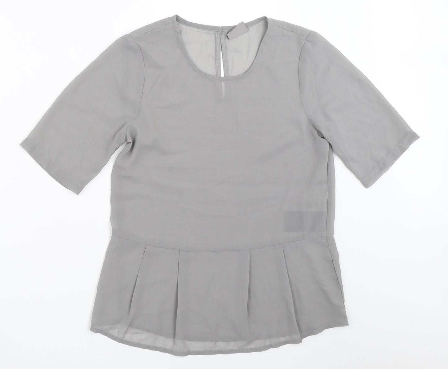 Womens UK Size XS Vera Moda Grey Basic Blouse