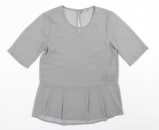 Womens UK Size XS Vera Moda Grey Basic Blouse