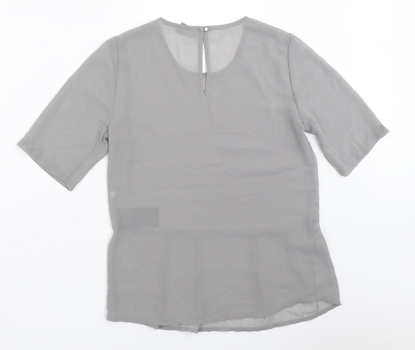 Womens UK Size XS Vera Moda Grey Basic Blouse