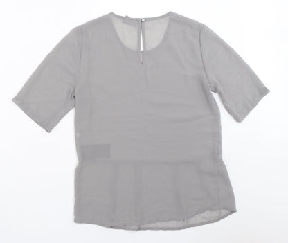 Womens UK Size XS Vera Moda Grey Basic Blouse