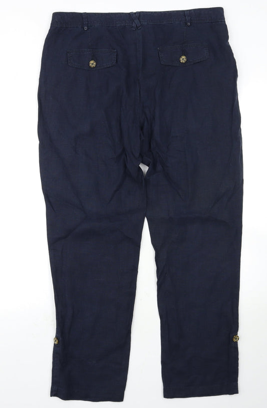 Matalan Womens Blue   Trousers  Size 14 L29 in