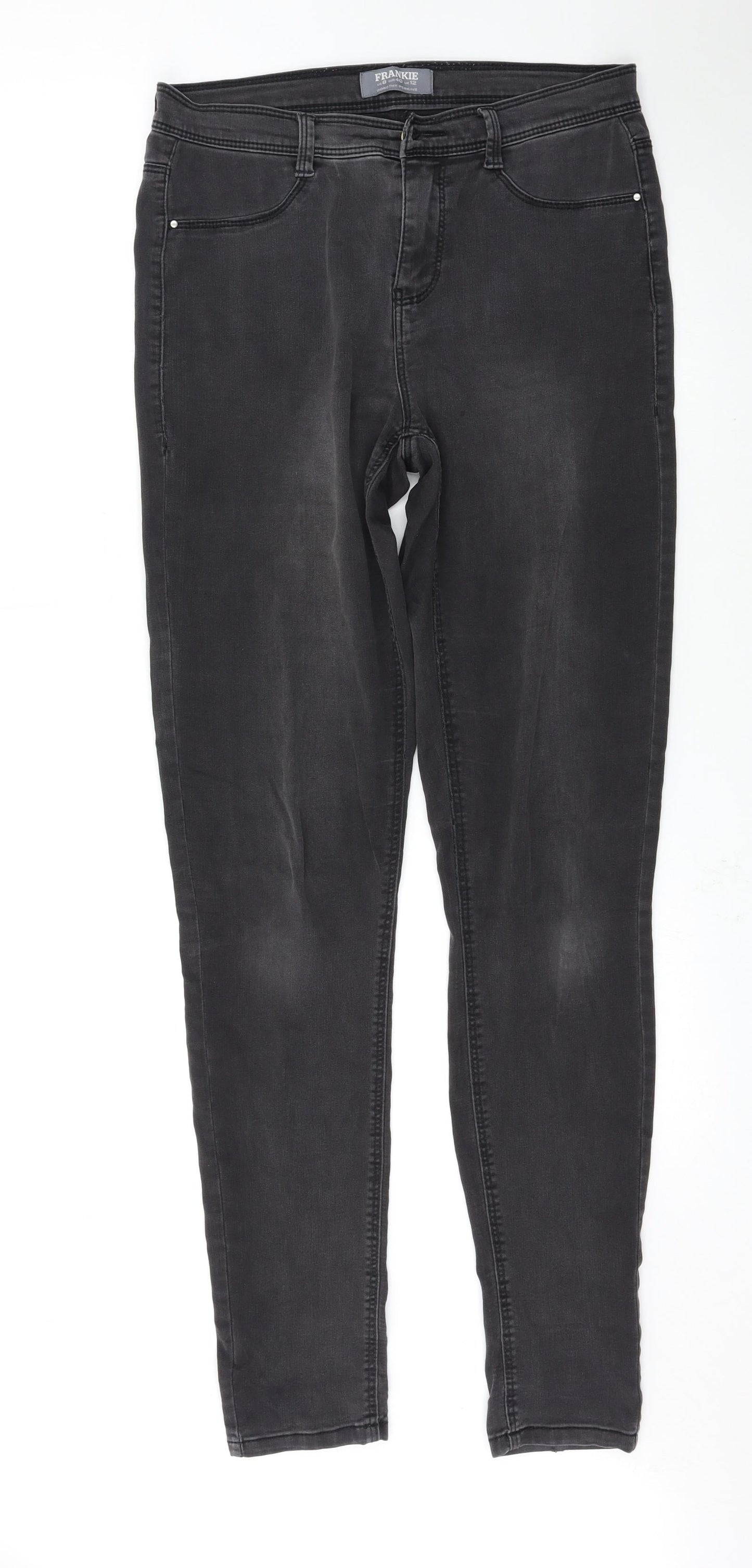 Dorothy Perkins Womens Grey   Skinny Jeans Size 12 L32 in