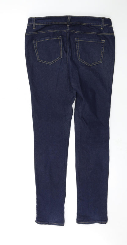 Denim & Co. Womens Blue   Skinny Jeans Size 12 L30 in