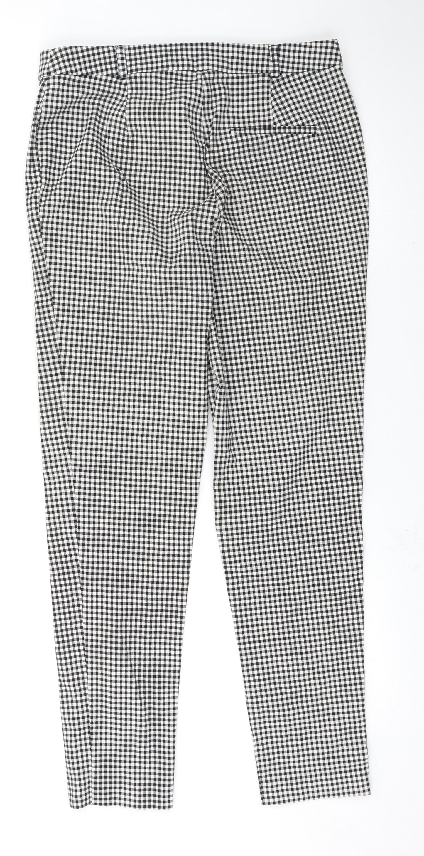 F&F Womens Black Check  Trousers  Size 10 L26 in