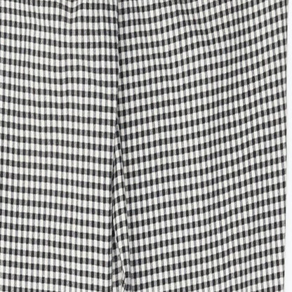 F&F Womens Black Check  Trousers  Size 10 L26 in