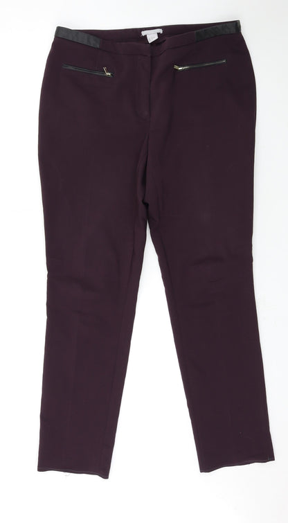 Womens UK Size 14 H&M Regular Fit  Purple Trousers