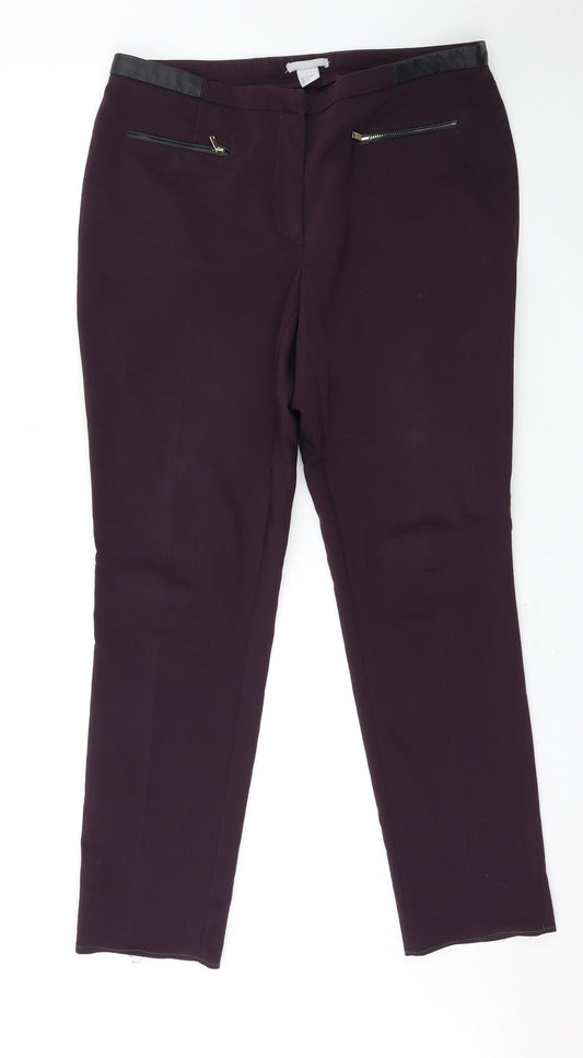 Womens UK Size 14 H&M Regular Fit  Purple Trousers