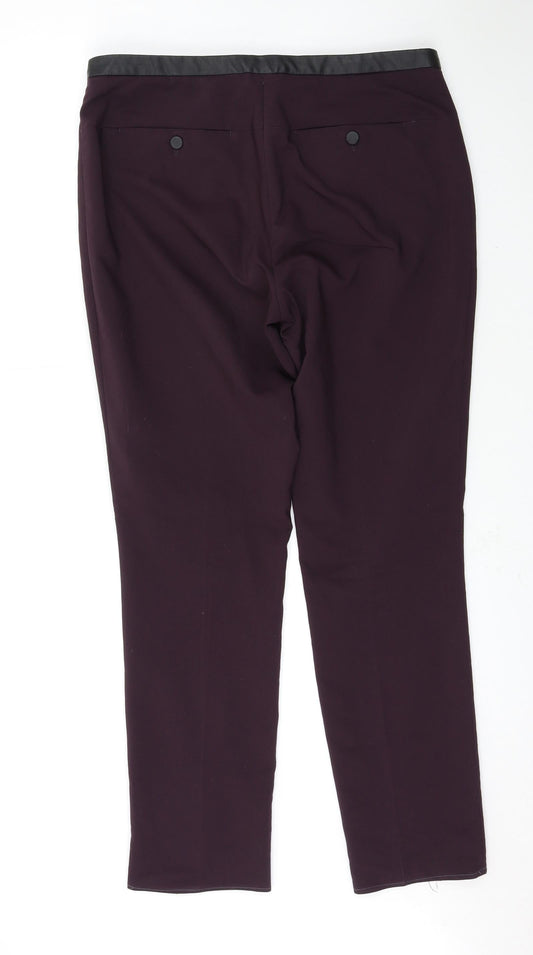 Womens UK Size 14 H&M Regular Fit  Purple Trousers