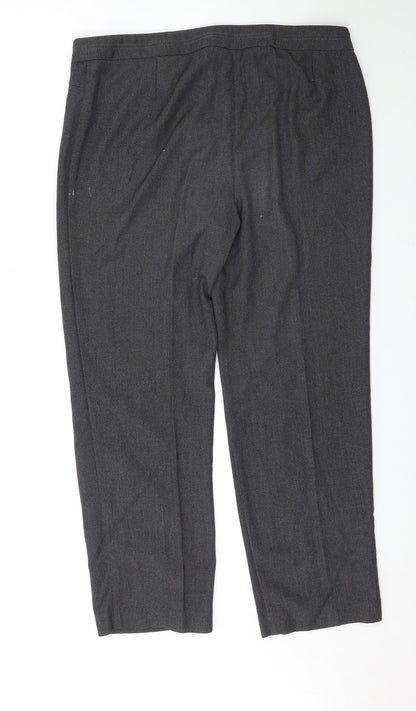 Womens UK Size 14 Marks and Spencer Regular Fit  Grey Trousers