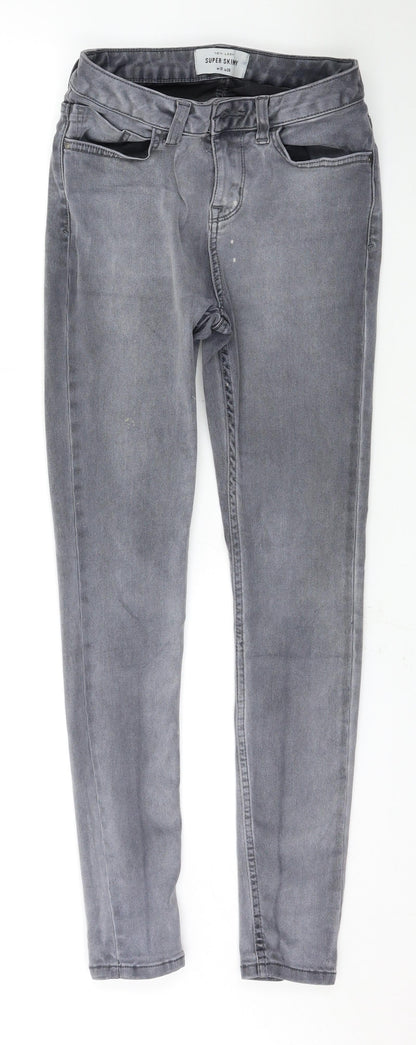 New Look Womens Grey   Skinny Jeans Size 10 L27.5 in