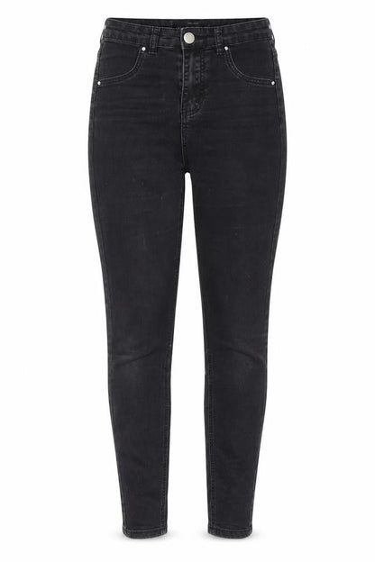 Front view of Select women’s black skinny jeans, size UK 8, 29-inch leg