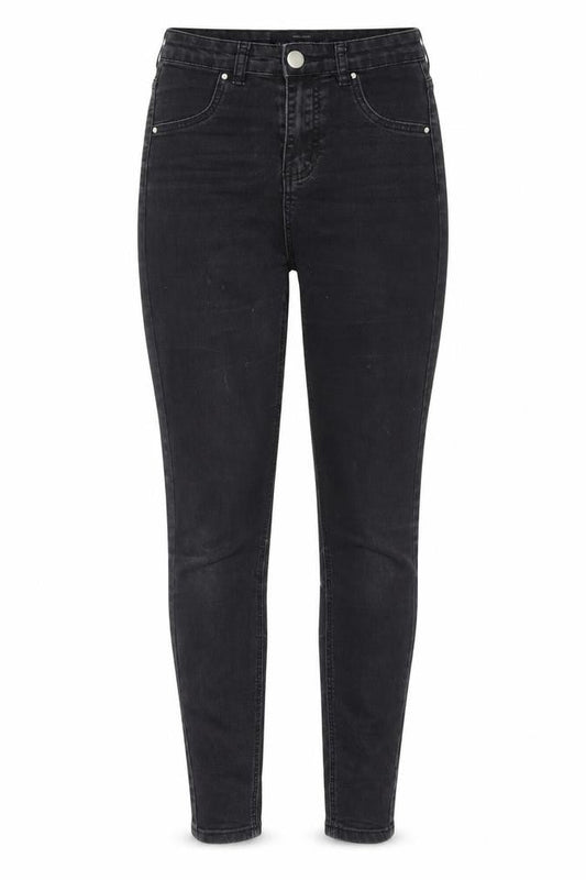 Front view of Select women’s black skinny jeans, size UK 8, 29-inch leg