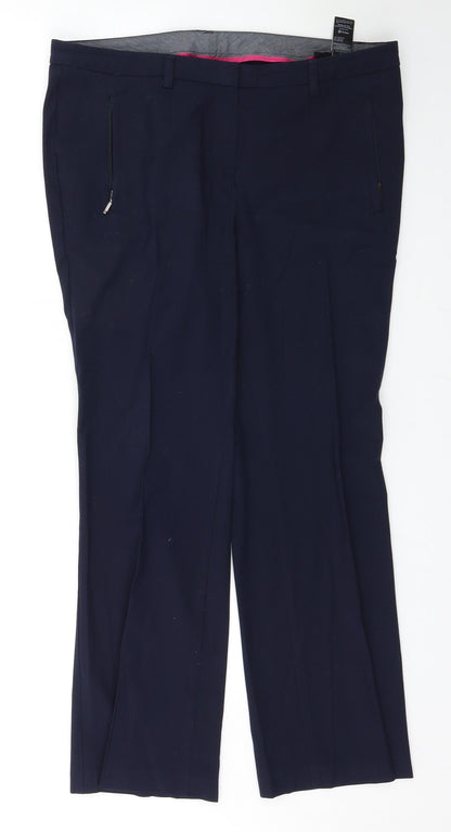 Womens UK Size 12 Marks and Spencer Regular Fit  Blue Trousers