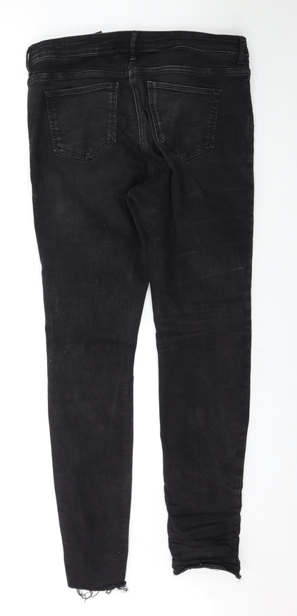 NEXT Womens Black   Skinny Jeans Size 12 L29.5 in