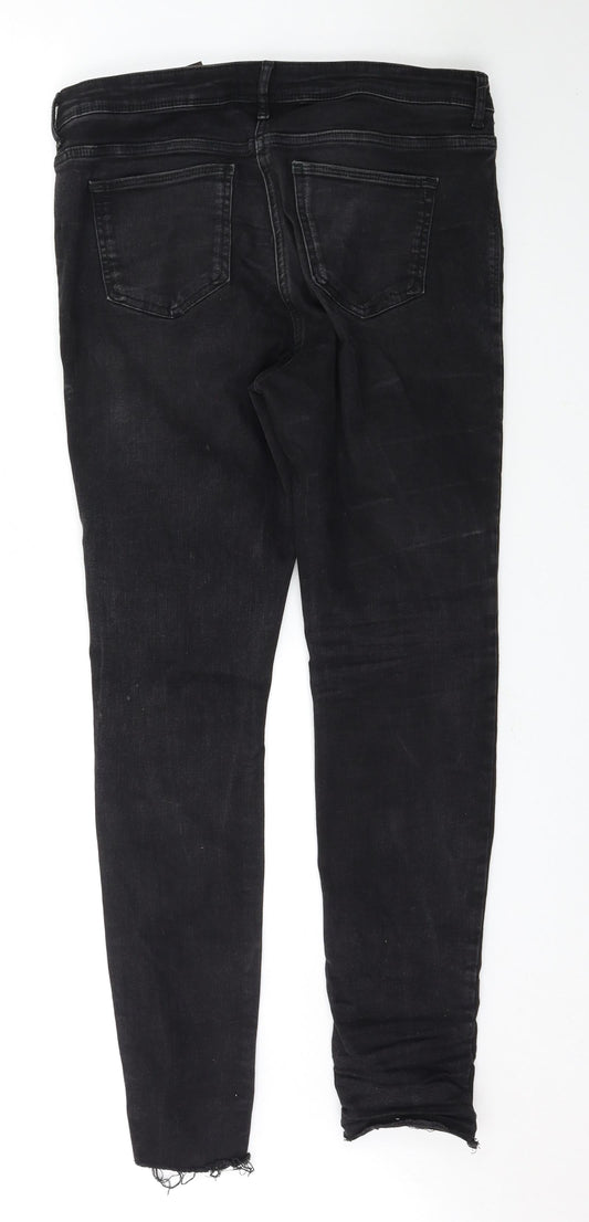 NEXT Womens Black   Skinny Jeans Size 12 L29.5 in