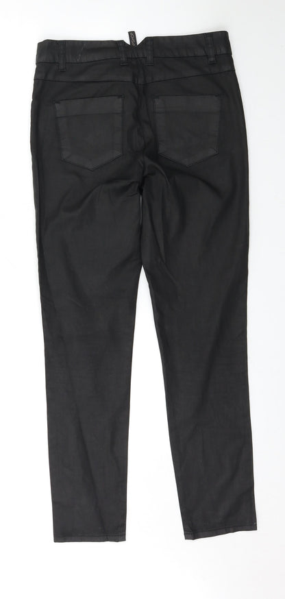 Womens UK Size 10 Topshop Regular Fit  Black Trousers