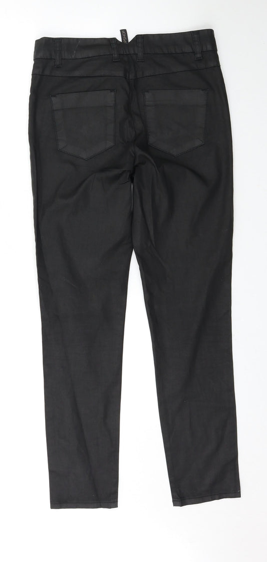 Womens UK Size 10 Topshop Regular Fit  Black Trousers