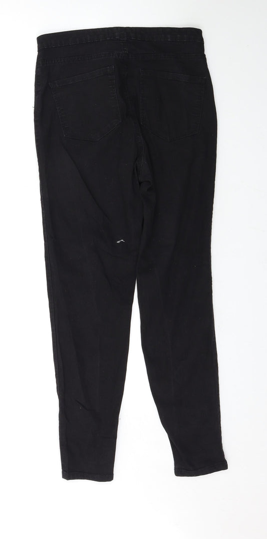 Denim & Co. Womens Black   Skinny Jeans Size 12 L29 in