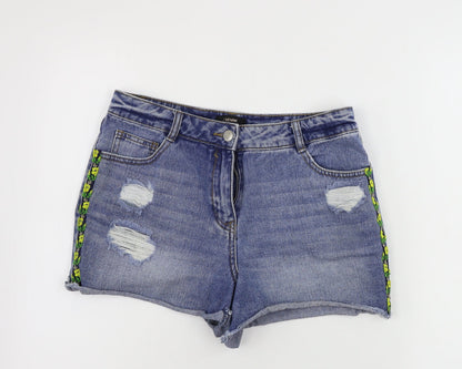 Matalan  Womens Blue   Cut-Off Shorts Size 10