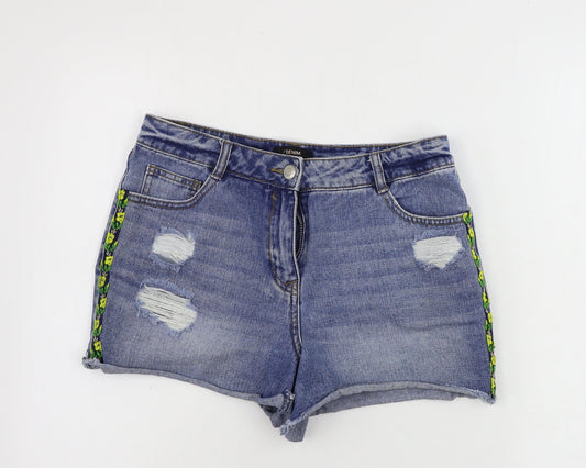 Matalan  Womens Blue   Cut-Off Shorts Size 10
