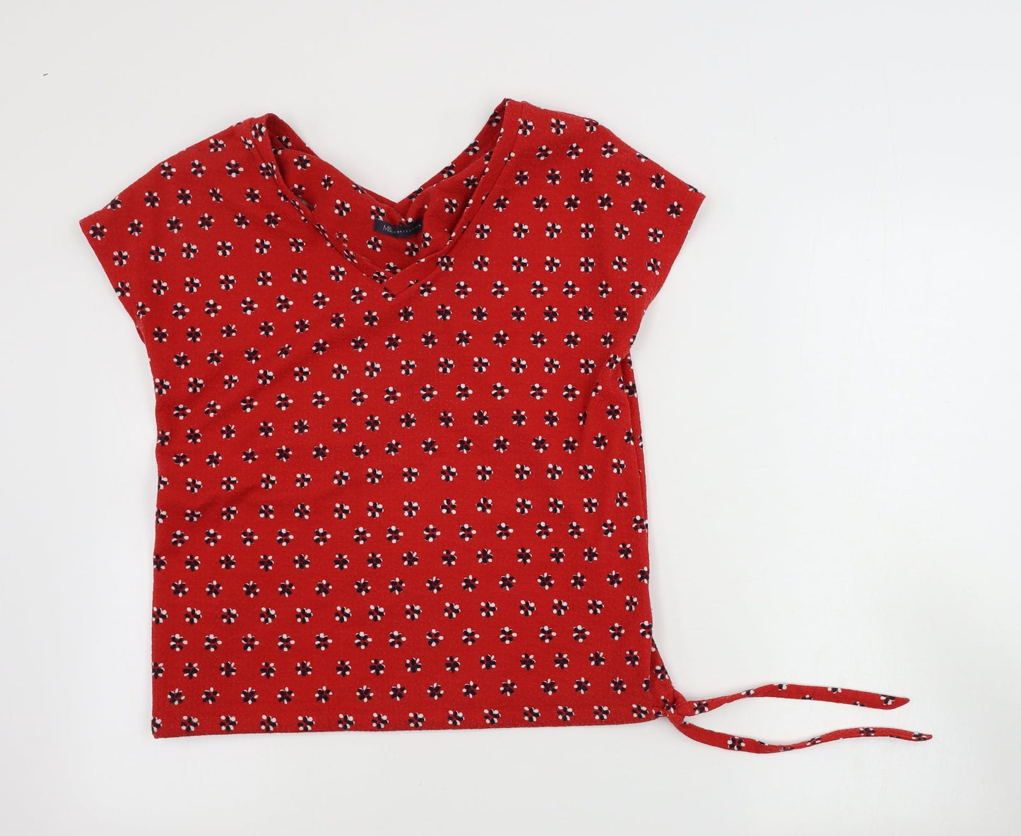 Womens UK Size 6 Marks and Spencer Red Basic T-Shirt