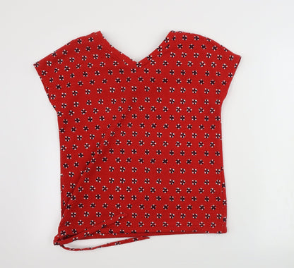 Womens UK Size 6 Marks and Spencer Red Basic T-Shirt