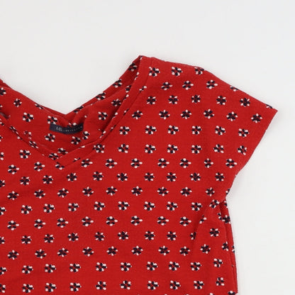 Womens UK Size 6 Marks and Spencer Red Basic T-Shirt
