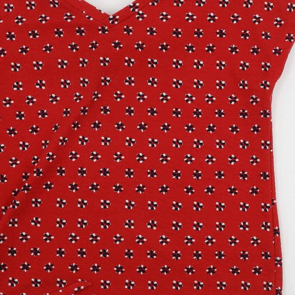 Womens UK Size 6 Marks and Spencer Red Basic T-Shirt