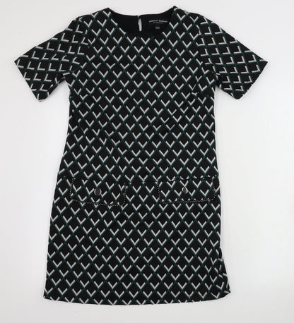Dorothy Perkins  Womens Black Geometric  Bodycon  Size 8