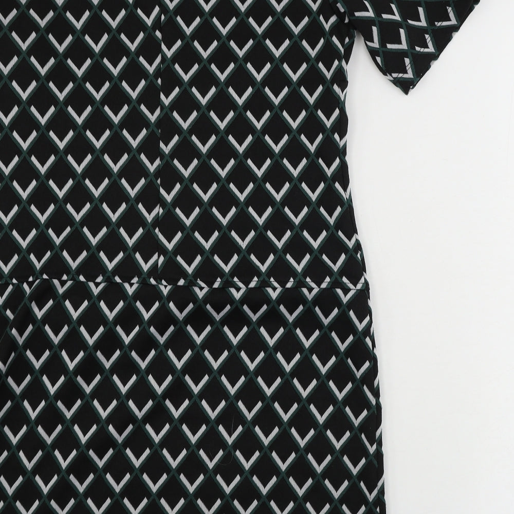 Dorothy Perkins  Womens Black Geometric  Bodycon  Size 8