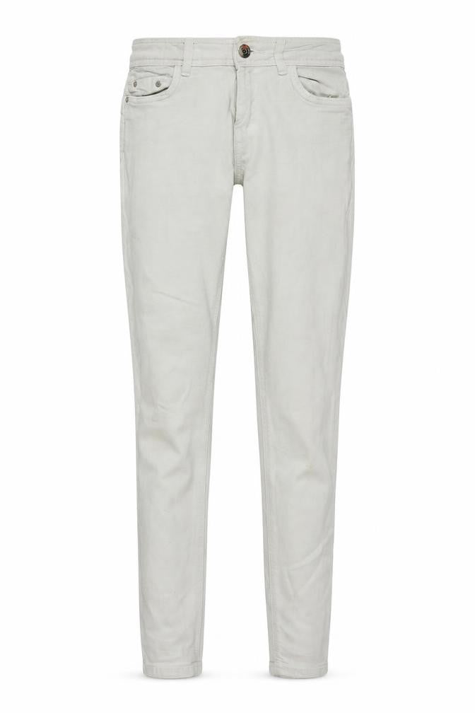 Front view of Bershka women’s white skinny jeans, size UK 26, in, 26-inch leg