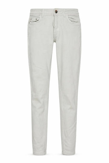 Front view of Bershka women’s white skinny jeans, size UK 26, in, 26-inch leg