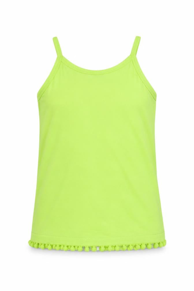 Front view of Matalan girls’ yellow basic tank, size 10, years