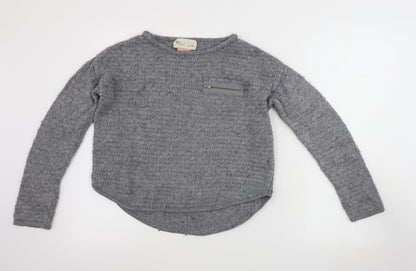Additional front view of BSK women’s grey jumper, size S